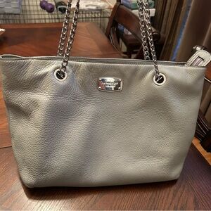 Michael Kors Grey Leather Purse